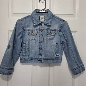 Highway Jeans Girls Medium Wash Cropped Denim jacket Size Small